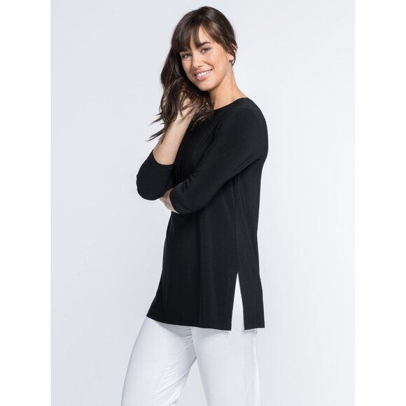 Sympli NU IDEAL TUNIC 3/4 SLEEVE, BLACK Size 2 - Picture 1 of 9